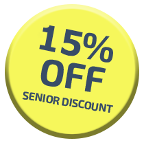 15% Off for Pensioners